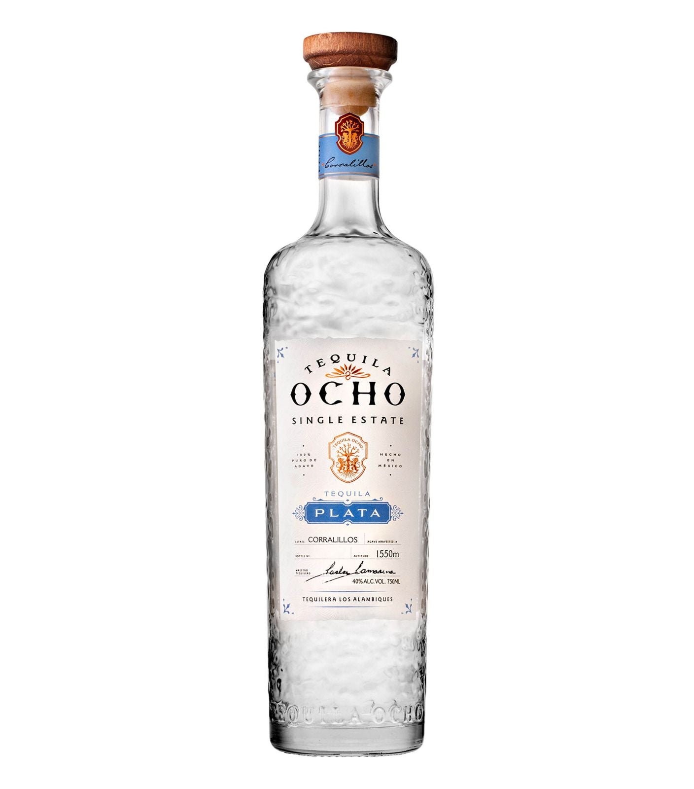 TEQUILA OCHO Plata 750 ML