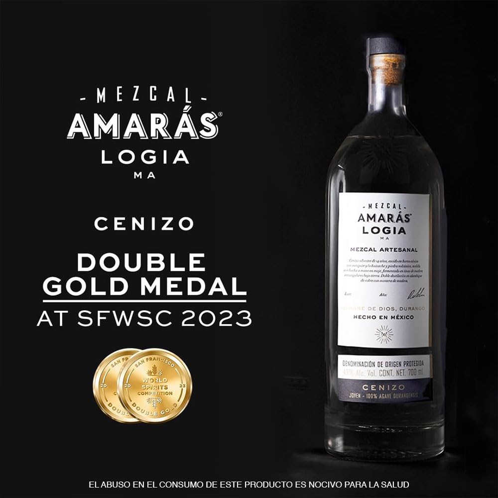 MEZCAL AMARAS LOGIA Cenizo Joven 700 ML