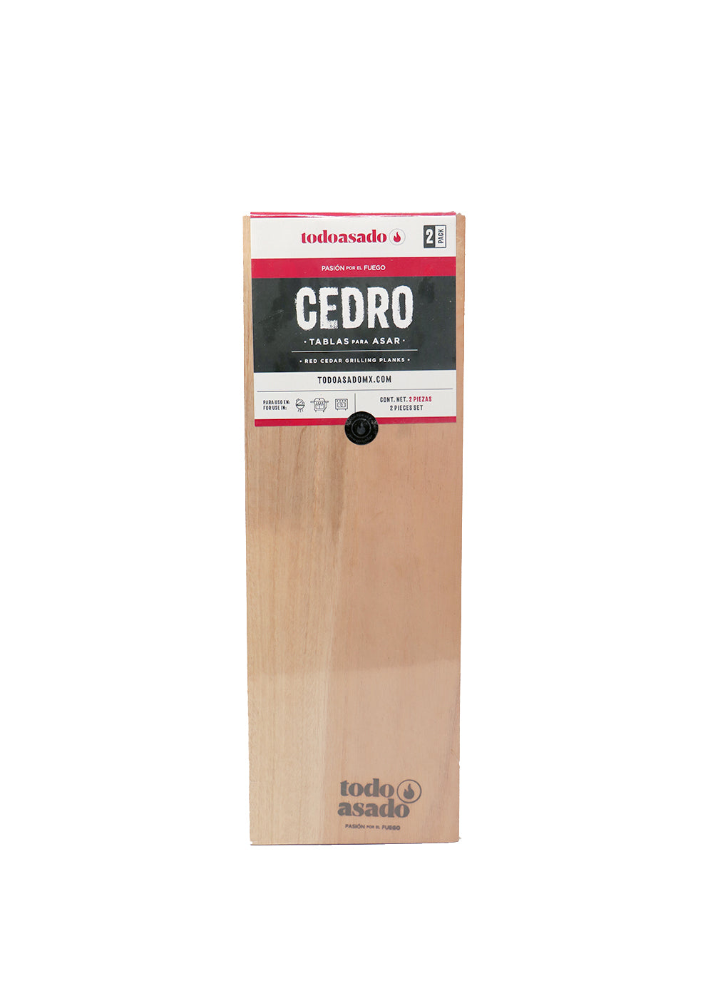 TODO ASADO Tabla de Cedro para Asar 2 PACK